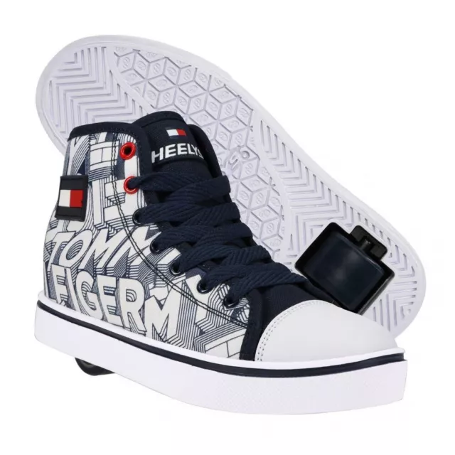 Heelys X Tommy Hilfiger Hustle Hi Skate Shoes - Kids Size UK 1/2 - SALE WAS £75