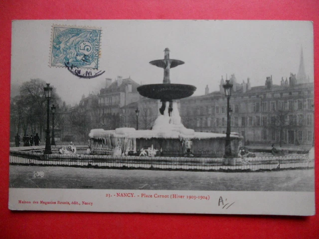 NANCY  :  La Place Carnot  -  Hiver 1903-1904..........VO.1906.
