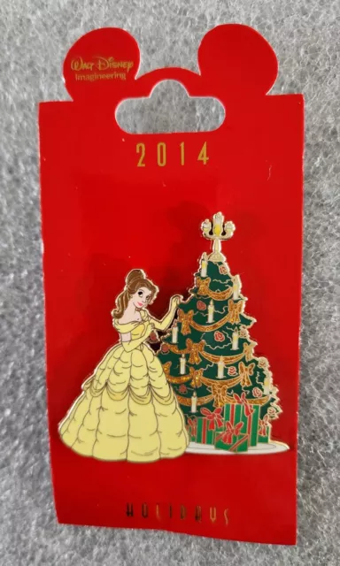 Disney Wdi Princess Belle~Beauty & The Beast~W/Christmas Tree Le 250 Pin