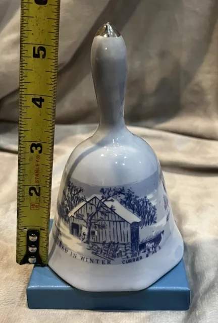 CERAMIC Bell - CURRIER AND IVES               (OLD HOMESTEAD IN WINTER)