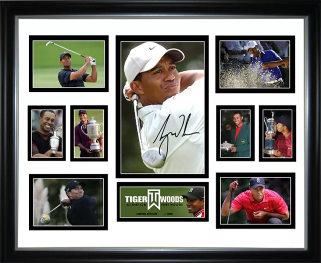 Tiger Woods Signed Framed Memorabilia