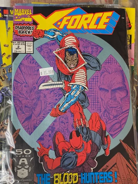 X-FORCE Comic Sept 2 The Blood Hunters 1991 Deadpool's back