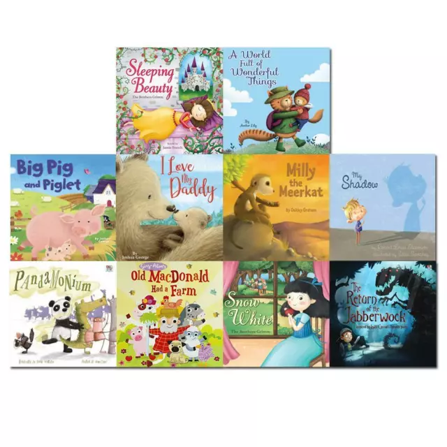 Children Picture Storybooks 10 Books Collection Set (Sleeping Beauty, Big Pig an