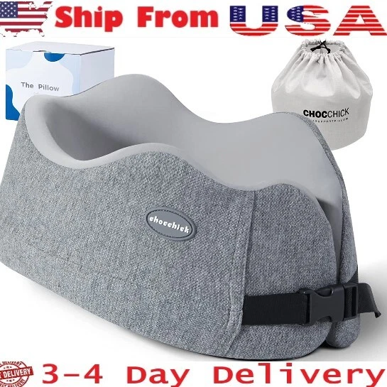 Pillow Neck 100% Pure Travel Memory Foam Soft Comfort Support Head Cushion