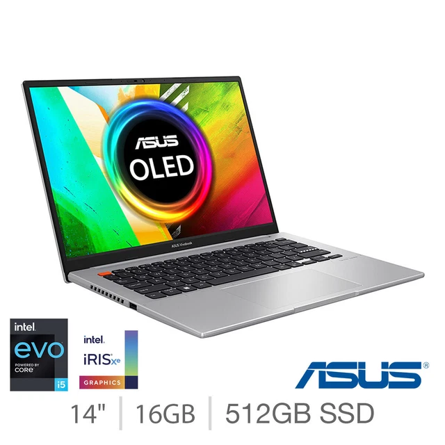 ASUS VivoBook, Intel Core i5, 16 GB RAM, 512 GB unità di memoria a stato solido, computer portatile OLED 14 pollici
