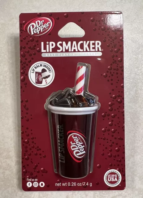 Lip Smacker Dr Pepper Cup Lip Balm Gloss NEW 0.26 Oz Straw Ice USA Made