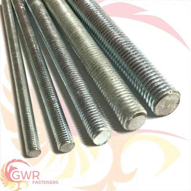 Bsw Whitworth Threaded Bar Steel Bright Zinc Plated Bzp Allthread Studding Rod