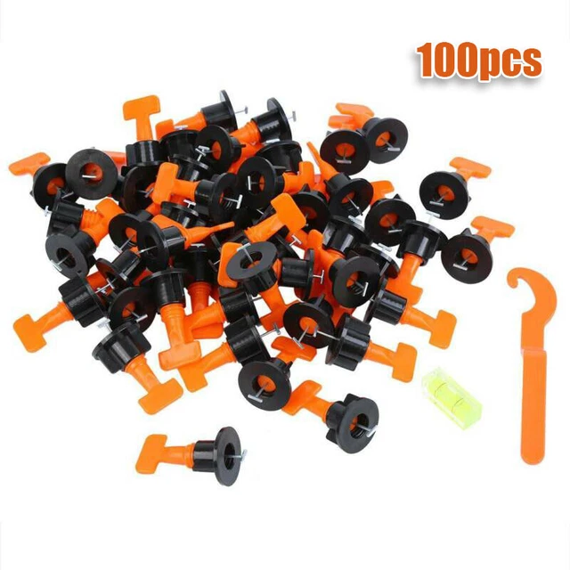 100pcs Tile Leveling System Kit Reusable Tile Spacer Wall Floor Clips Tool US