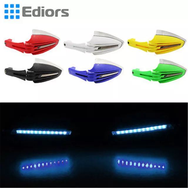 Universal W/ Integrated LED Light 7/8" Motorcycle Handguard for Dirt Bike ATV