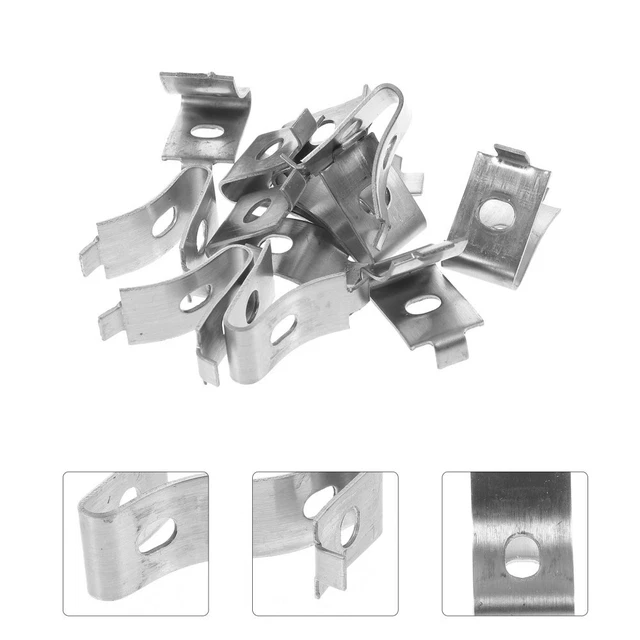 10 pz clip da mensola clip da mensola supporto staffe da mensola argento