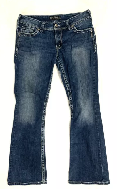 Silver Jeans Co Women Jeans Size 31 X 32 Blue Suki Surplus Bootcut Stretch Denim