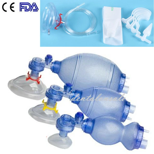 FDA CPR RESPIRATOR Mask Air Balloon Breathing Mask Awakening Ball Kits