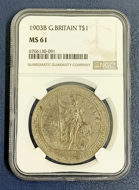 1903-B Great Britain T$1 Silver Trade Dollar NGC MS61