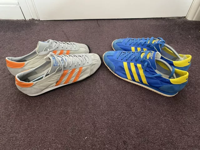 ADIDAS 1609ER BLUE Yellow. Vintage Retro 10 £49.99 UK