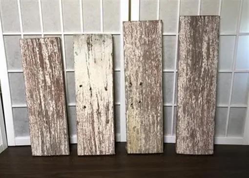 4 Reclaimed Wood Accent Wall Siding Boards, Architectural Salvage Vintage A16