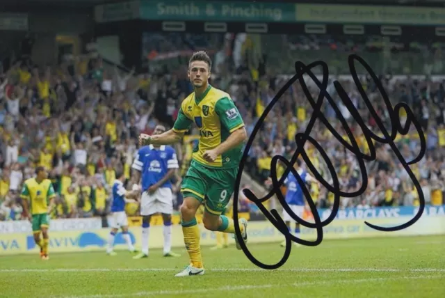 Foto 6X4 Firmata A Mano Ricky Van Wolfswinkel - Calcio Autografo Norwich City 1.