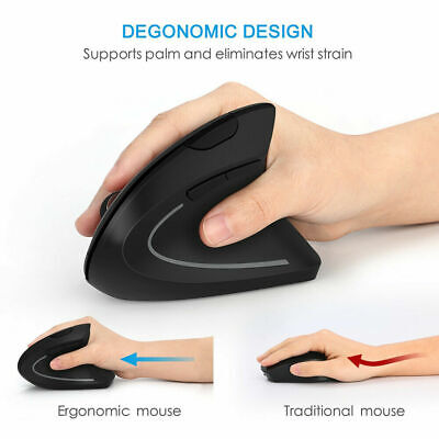2.4GHz Wireless Ergonomic Design Vertical Optical Mouse Mice for Laptop Computer