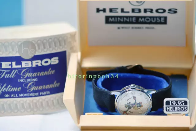 Precious HELBROS 71  Minnie Mouse Finest 17 Stone Hand Wound Watch Used Watch