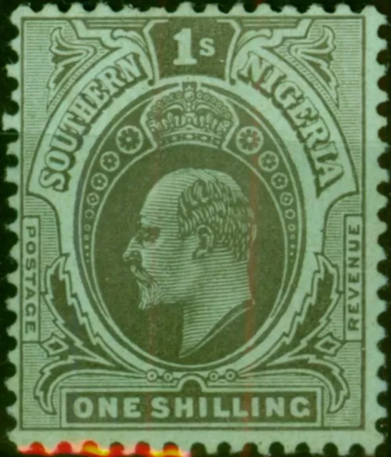 Southern Nigeria 1909 1s Black-Green SG40 Fine VLMM