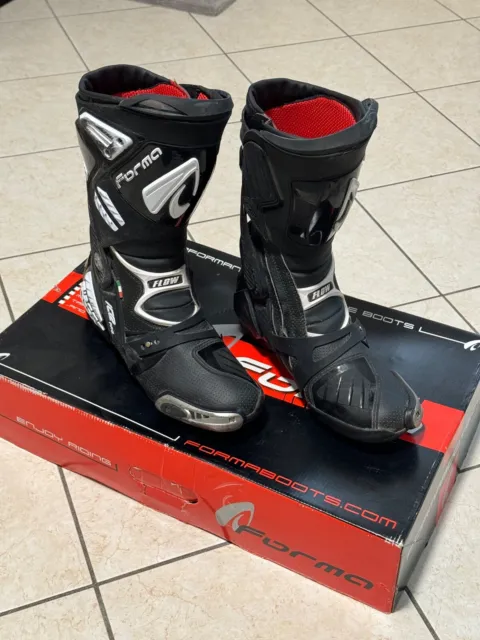 Stivali da moto 45 Forma Boots Ice Pro Flow Nero/Bianco