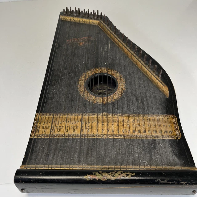 OSCAR SCHMIDT ABOUT 1894 Menzenhauer Guitar Harp zither 34.57