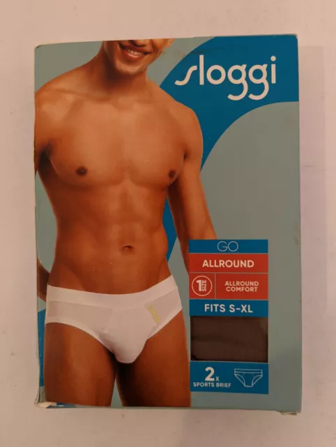 Sloggi GO Allround 2-Pack Sports Brief, Havana Green ONE Size (Fits Small - X-La