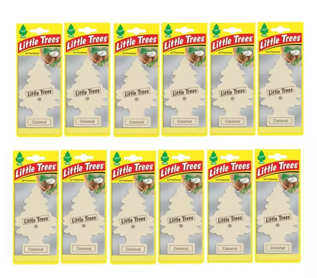 12 X Magic Tree Little Trees Car Air Freshener - Coconut