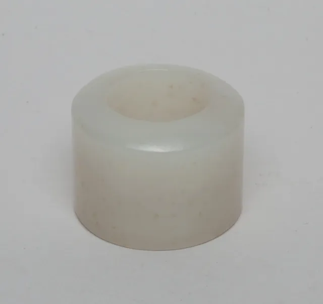 19th Antique Chinese White Jade Ring