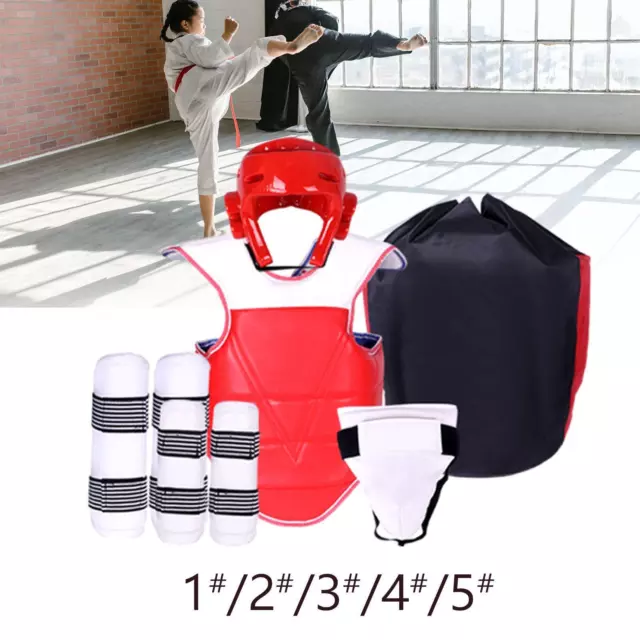 5 Stück Taekwondo-Schutzausrüstung, Box-Körperschutz für Sparring-Training