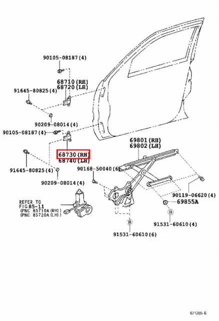 Genuine Toyota LandCruiser 105 Series HZJ FZJ Lower RH Right Front Door Hinge 3