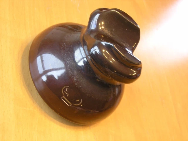 Large Vintage Brown Porcelain Ceramic Insulator Ohio Brass Co. Unusual Shape