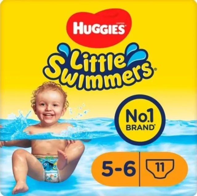 4er Pack Huggies kleine Schwimmer Badehose 5-6 12-18kg 2er Packungen (44 Badehose)
