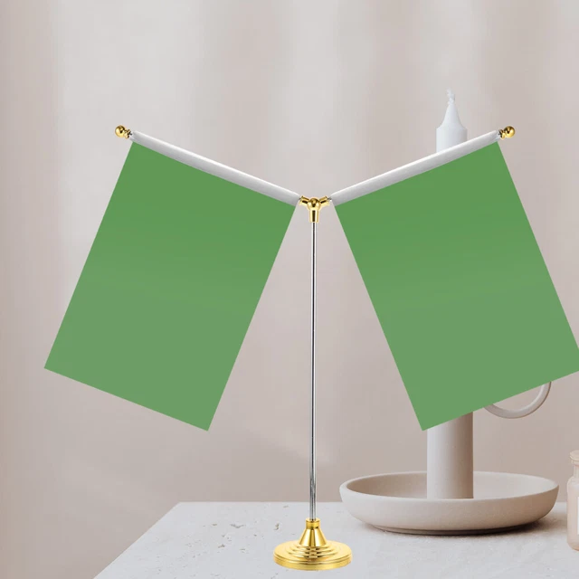 Lot De 25 Supports De Drapeau Miniatures Pour Table Ou Bureau - Base En Plastique Doré - Pour Décoration, Fêtes, Conférences