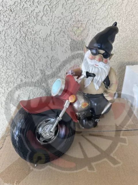 Garden Gnome Axle Grease The Biker Motorcycle Statue Design Toscano