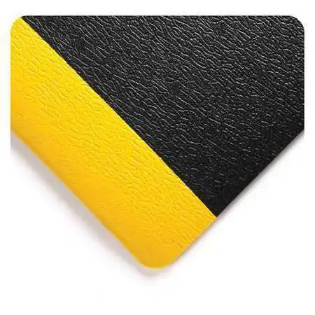 WEARWELL 427.38X2X15BYL Soft Step Floor Mat, Black/Yellow, 2 ft. W x 15 ft. L,