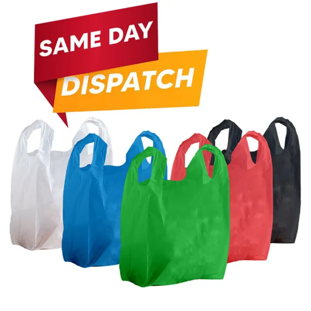 Plastic Carrier Bags Strong Vest Shopping Supermarket Takeaway [All Size]