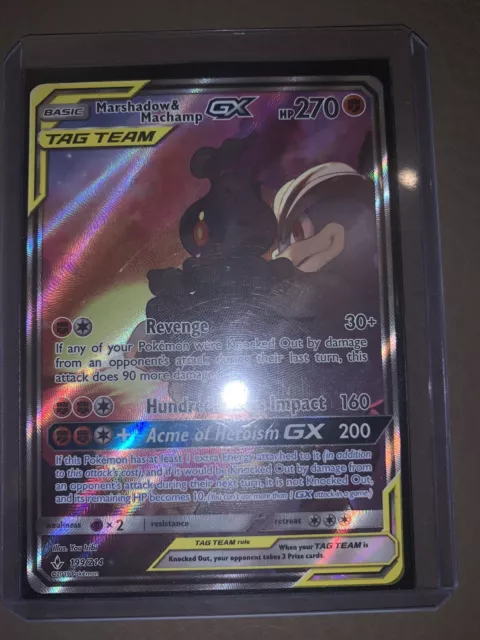 Pokémon TCG Marshadow & Machamp Tag Team GX (Alternate Art) Unbroken Bonds...