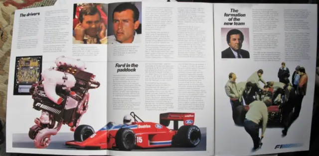 FORD in Formula One Sales News Dealers Salesmen's Car Brochure 1986 3