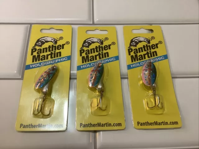 Panther Martin Holographic Spotted Blue 3/8 oz Red Hook Spinner #9PMH-SPB