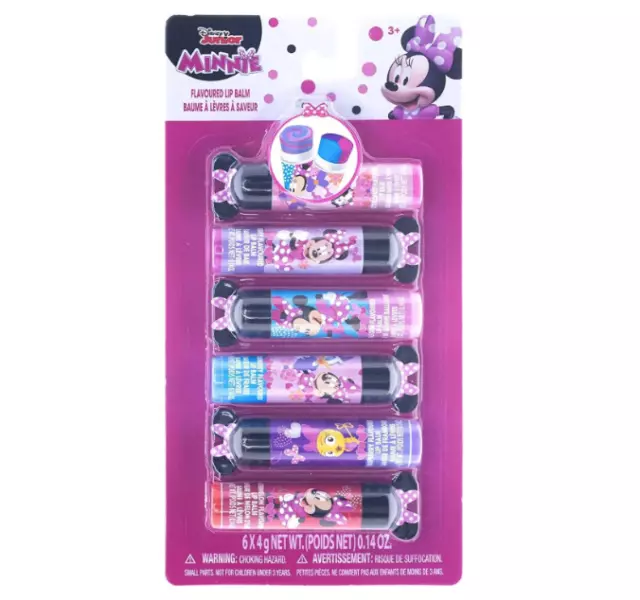 Disney Junior Minnie Mouse Flavored Lip Balm 6 pack Sealed NEW
