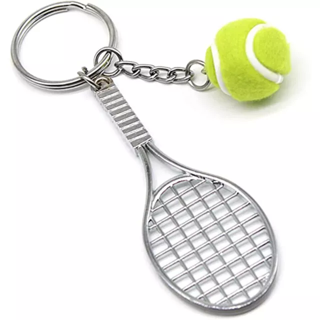 Car Key Chain Tennis Ball Tennis Racket Keychain Mini Keychain Sports Key Chain