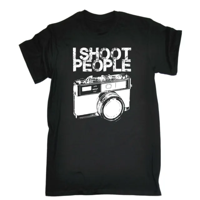 Shoot People White - T-shirt top da uomo divertente novità t-shirt magliette