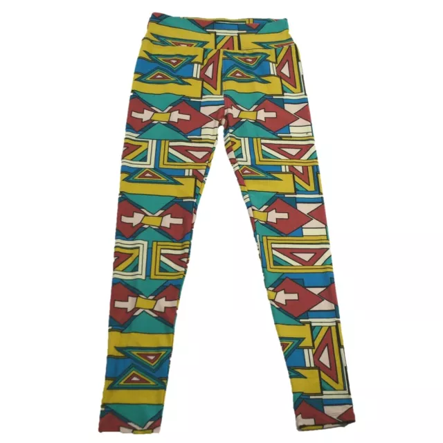 LuLaRoe One Size Leggings Geometric Aztec Print Multicolor