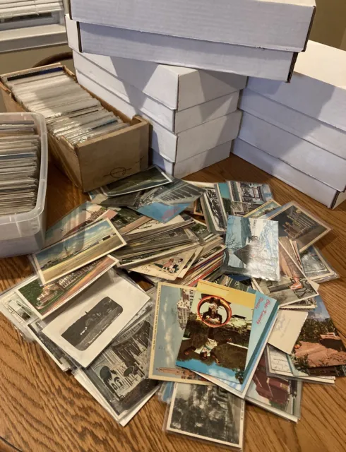 Random 125+ Vintage Postcard Lot - Early c1900's to 1970's Mixed Variety 2