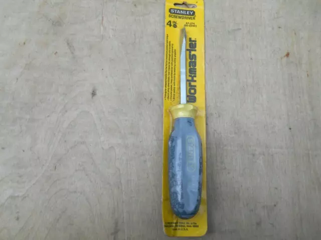 Stanley Workmaster 4" Flat Screwdriver , 66-274 , Usa , 1980 , Nos