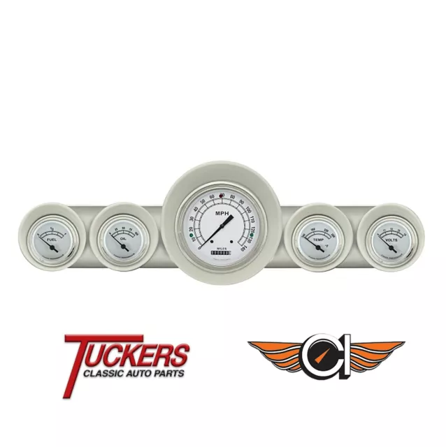 59 60 Chevy Impala Classic White Full-Size Tach Pkg Classic Instruments CH59CW65