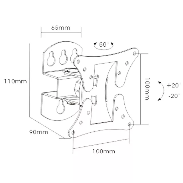 PC Monitor Wandhalterung W4 für Samsung SyncMaster T22C350EW Halterung 2