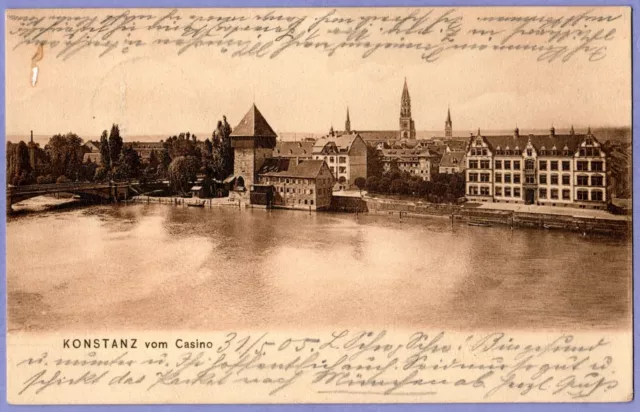 Konstanz vom Casino 1905 n. Untermarxgrün Verlag Dr. Trenkler & Co., Leipzig AK