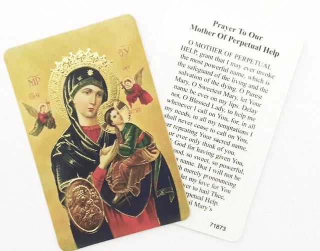 OUR LADY OF PERPETUAL HELP Prayer Card - Credit Card Size £1.75 ...