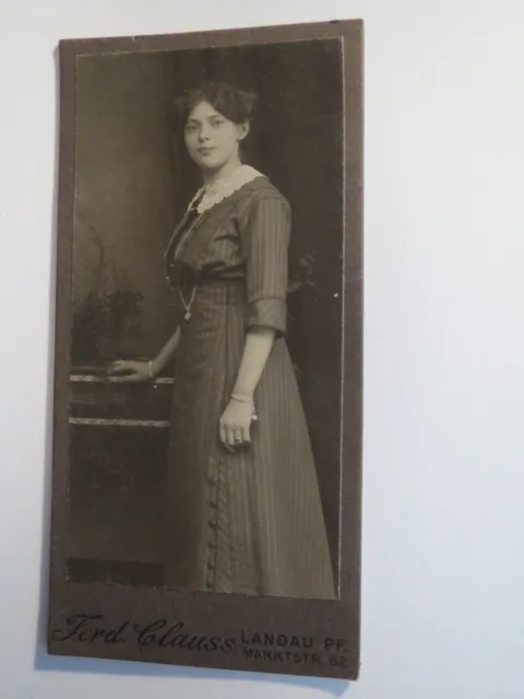 Landau Pf - 1912 - Anny Bayer als junge Frau - Mädchen - Portrait / CDV